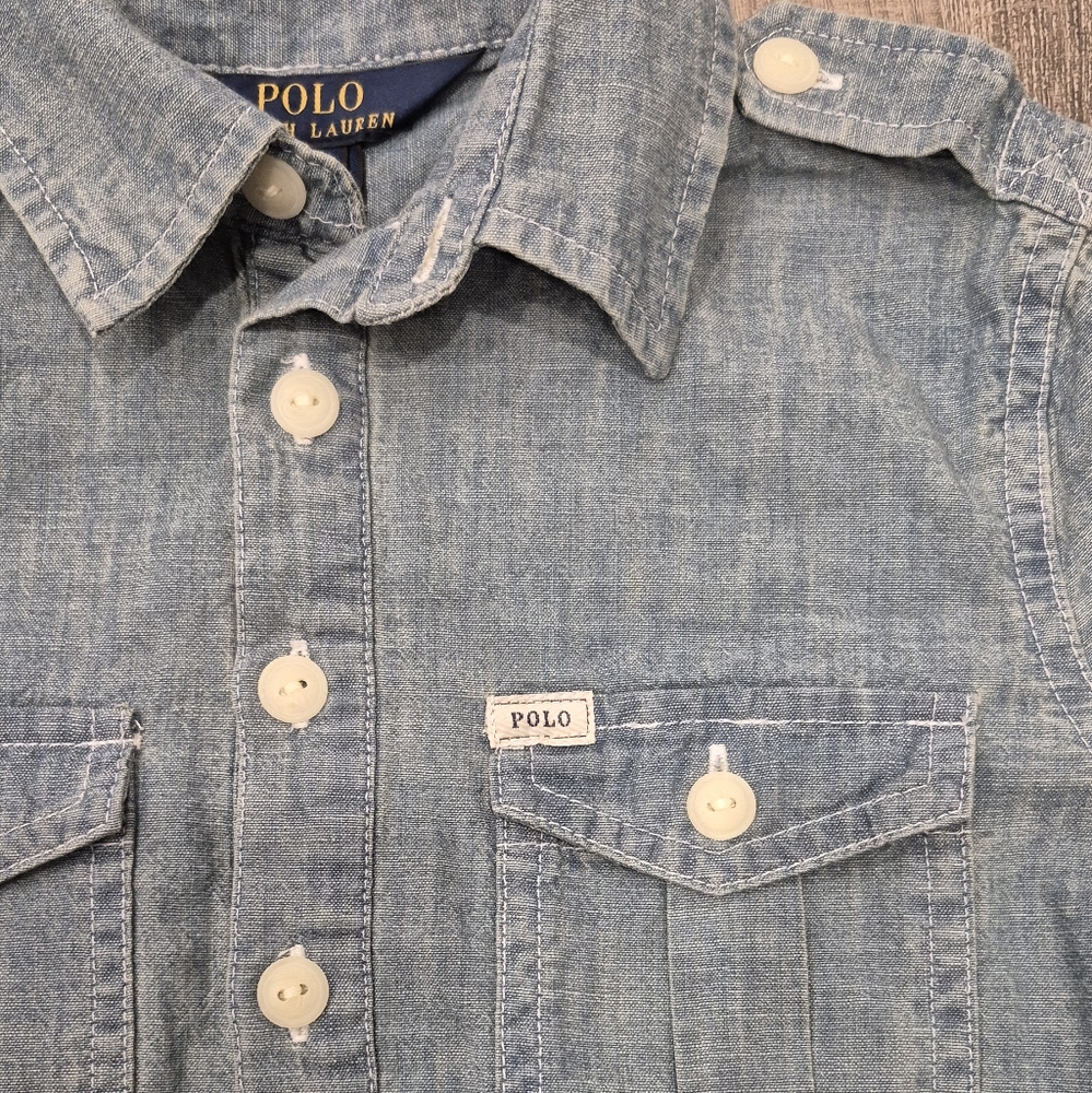 POLO RALPH LAUREN Girl's Chambray Dress - Picture 5 of 7